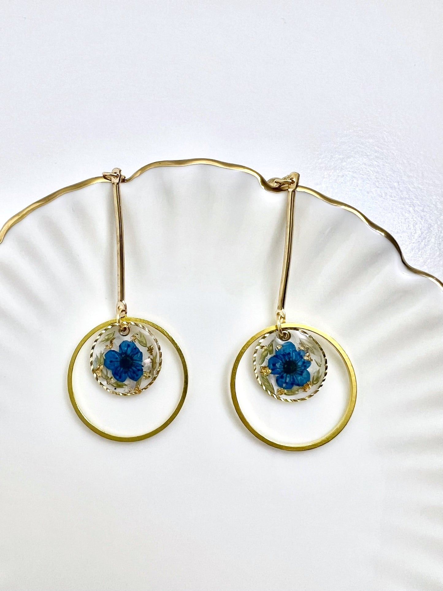 Alchemist Earrings Blue Plate.