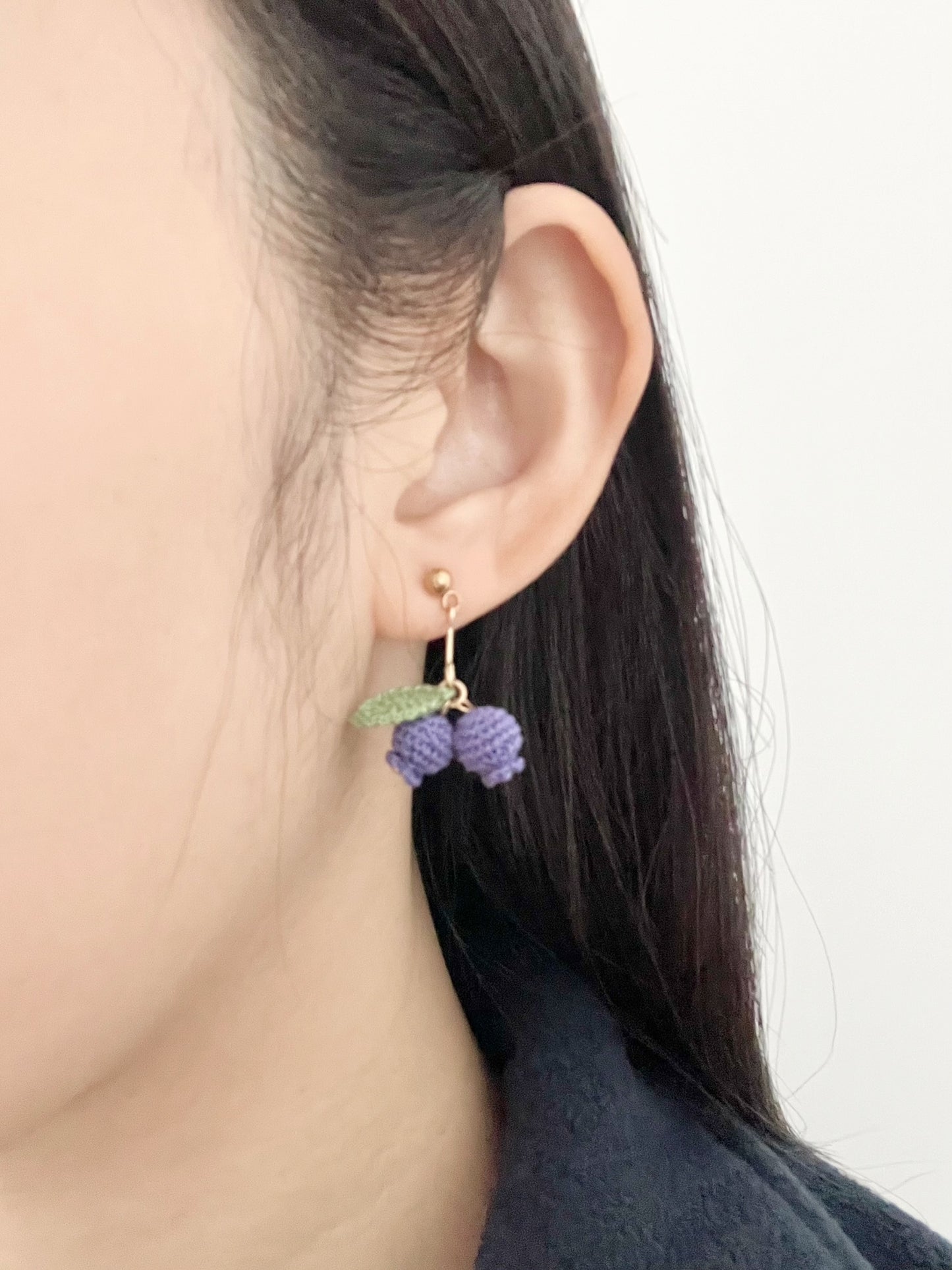 Blueberries Dream Earrings Blue Demo.