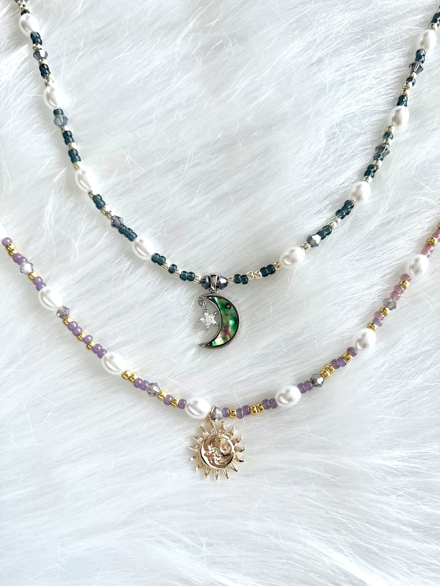 Celestial Tides Necklace Close Up.