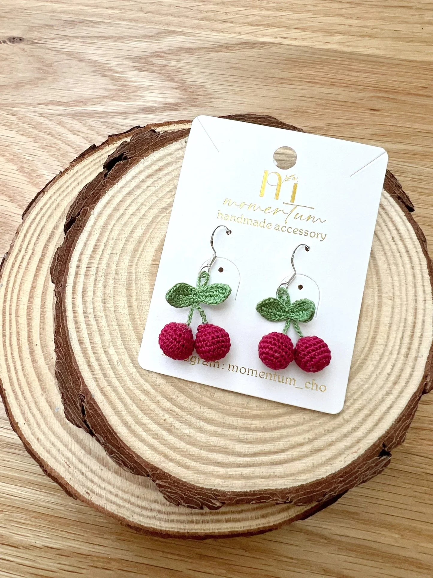 Cherry Cherry Earrings Silver.