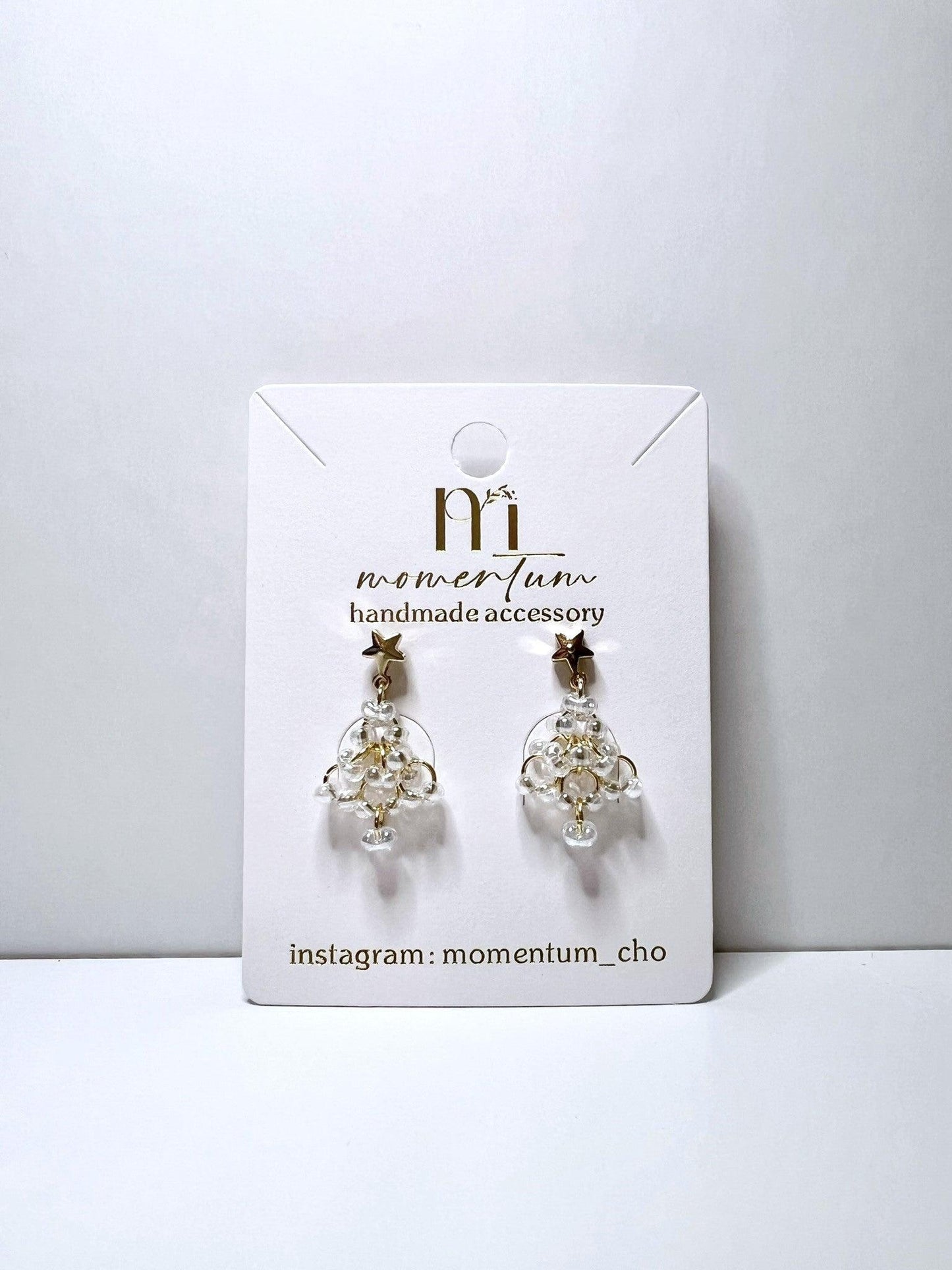 Crystal Christmas Earrings Card.