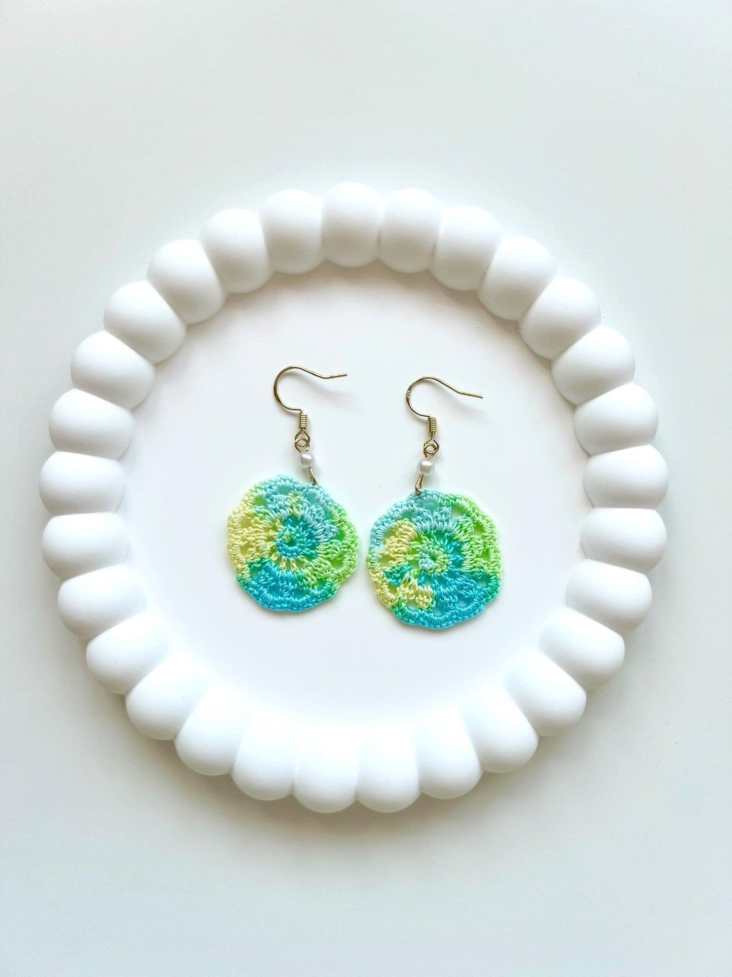 Dream Catchers Earrings Lime.
