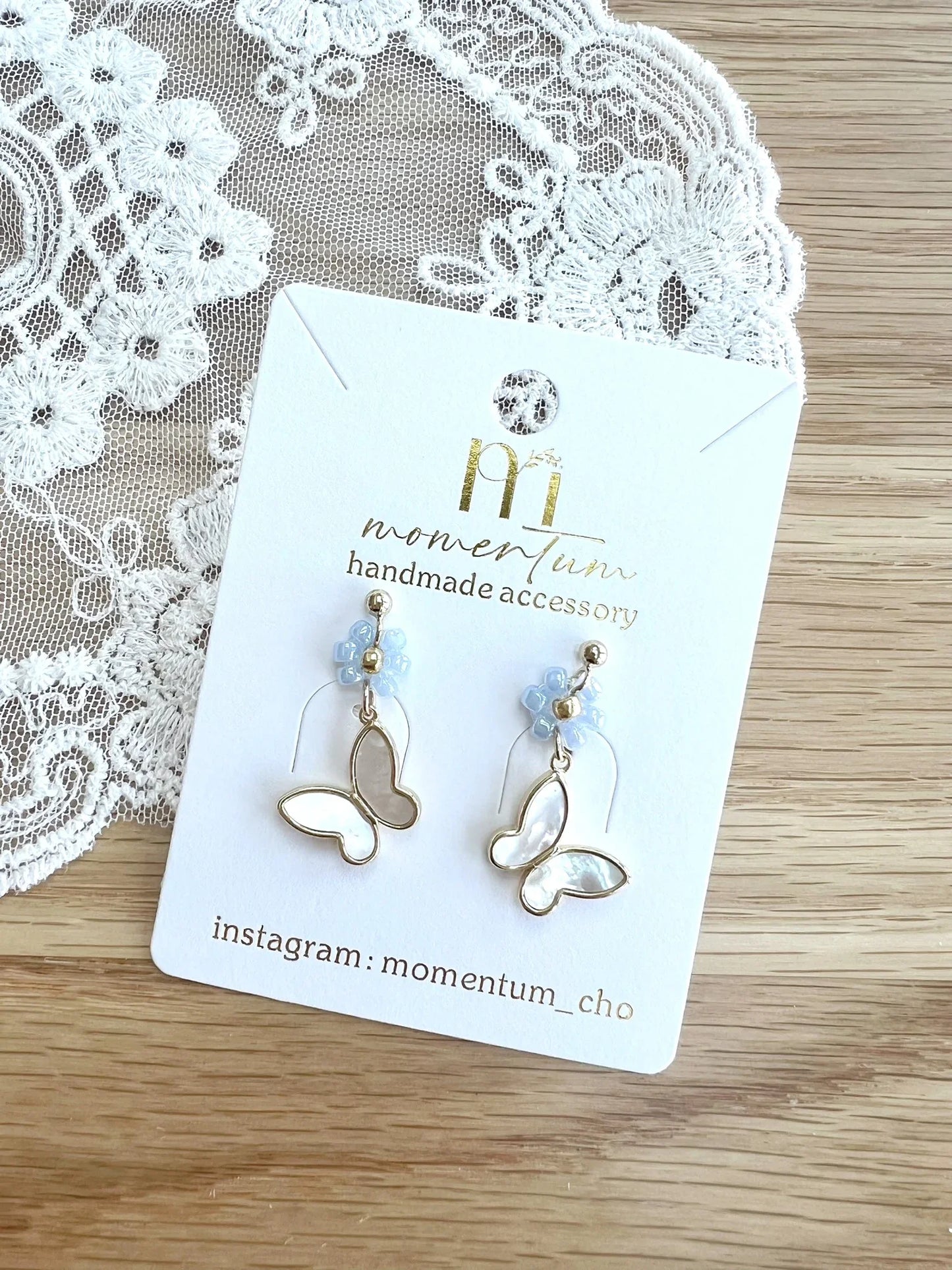 Moonlit Meadow Earrings Blue.