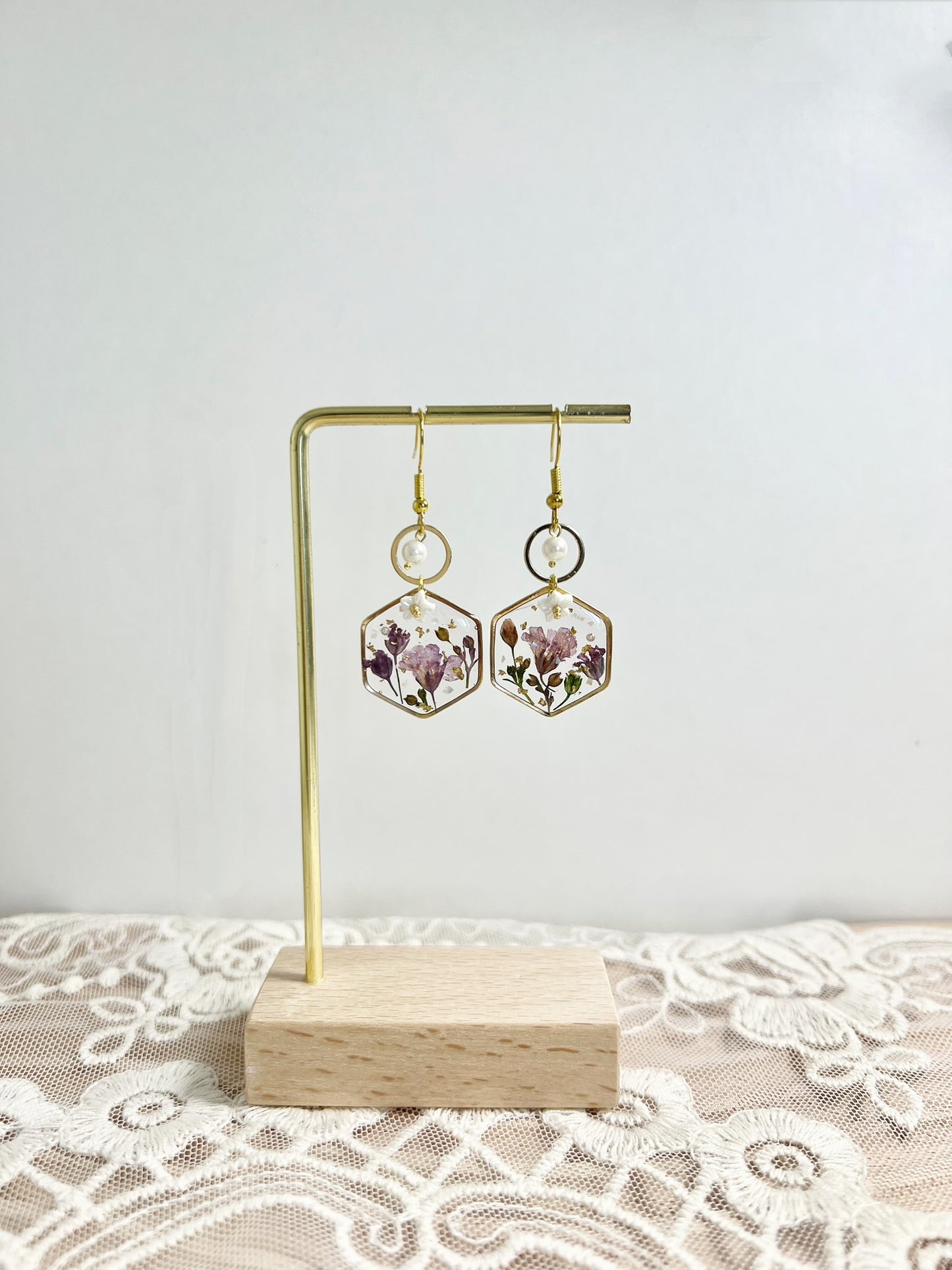 Moonwish Earrings Purple Demo.
