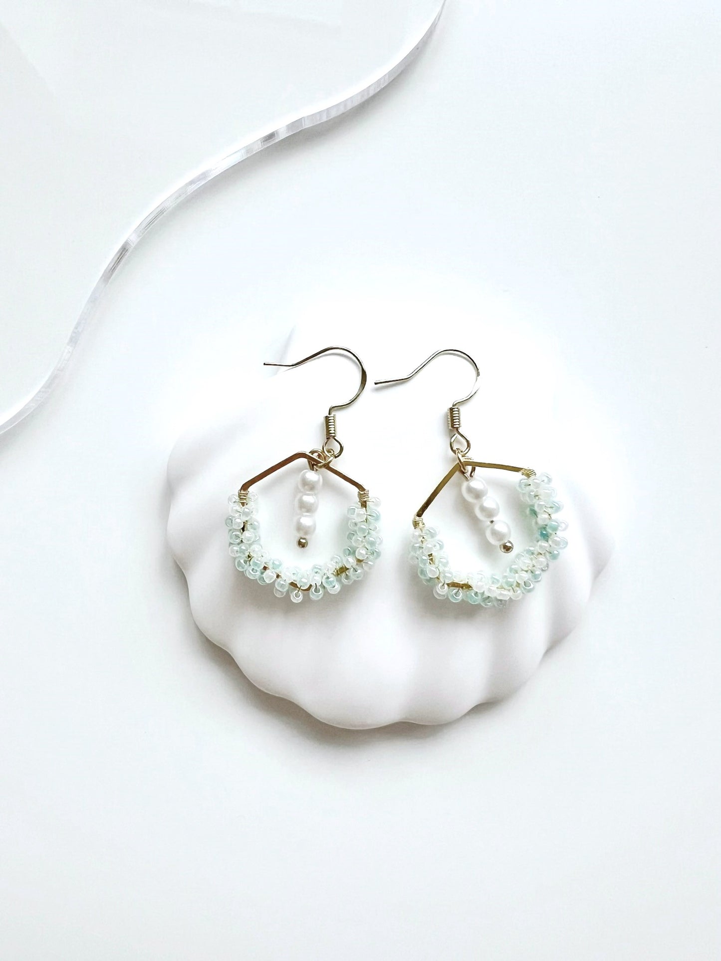 Ocean Tears Earrings Light Blue.