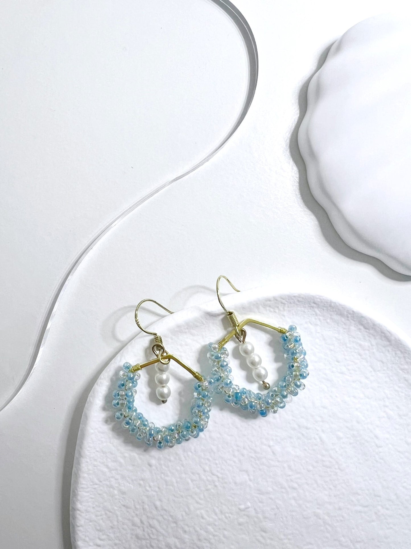 Ocean Tears Earrings Deep Blue Group.