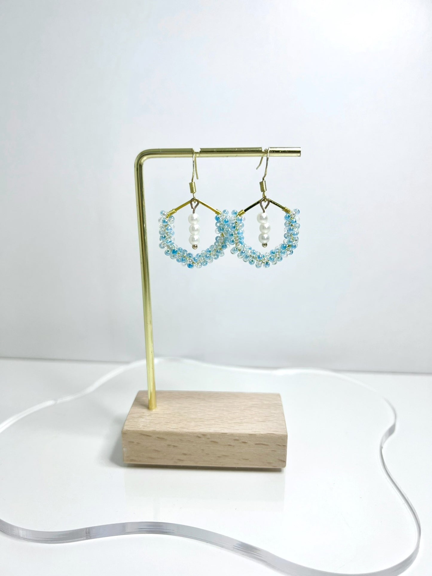 Ocean Tears Earrings Deep Blue Demo.