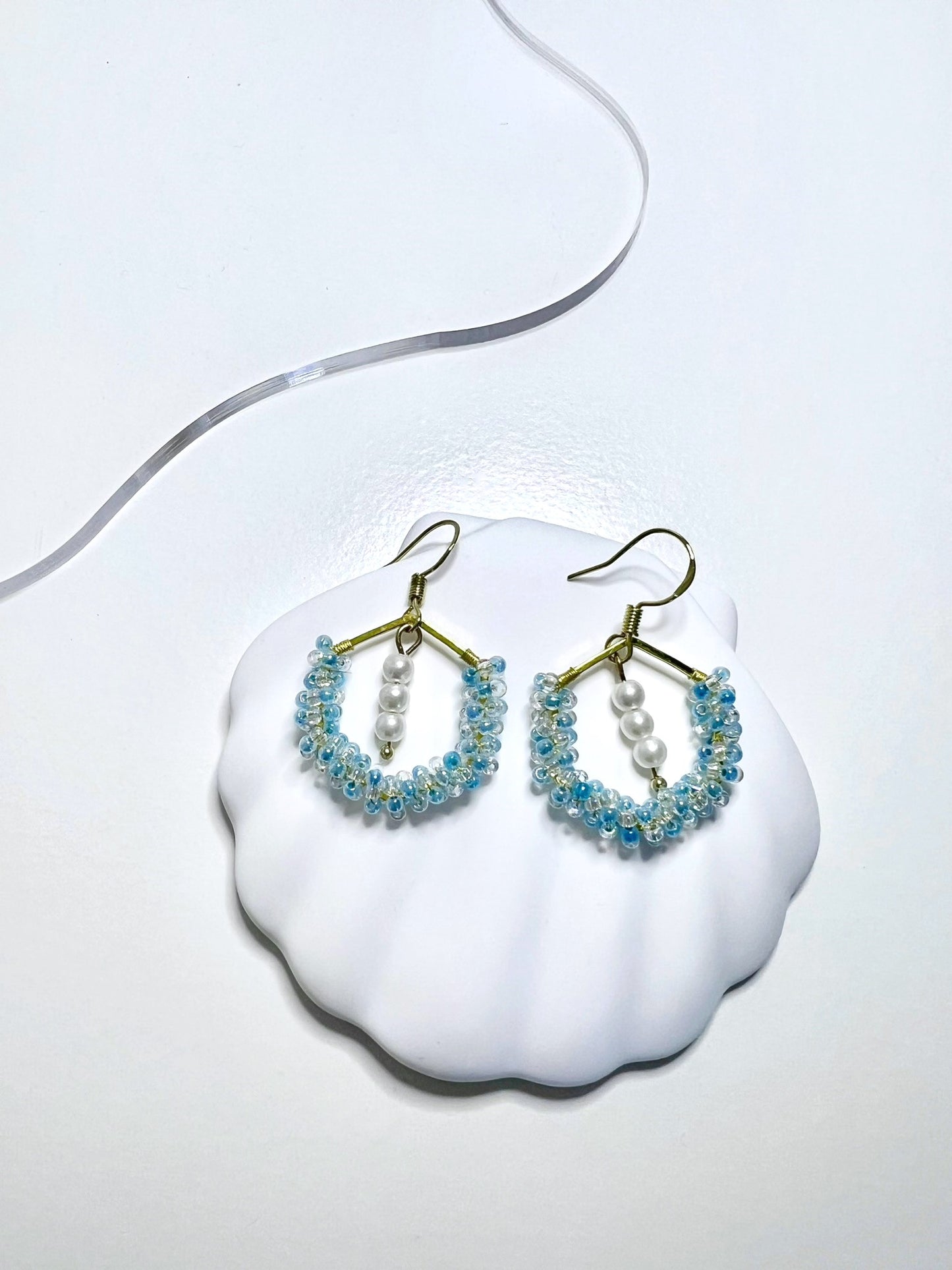Ocean Tears Earrings Deep Blue.