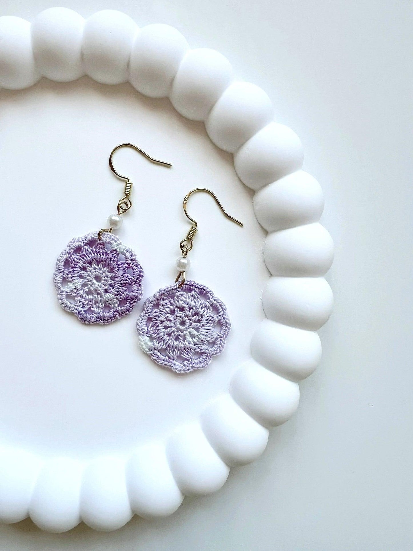 Pastel Dream Catchers Earrings Lavender.