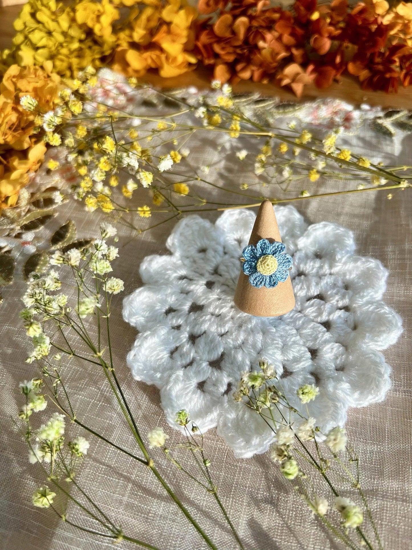 Pure Daisy Ring Blue.