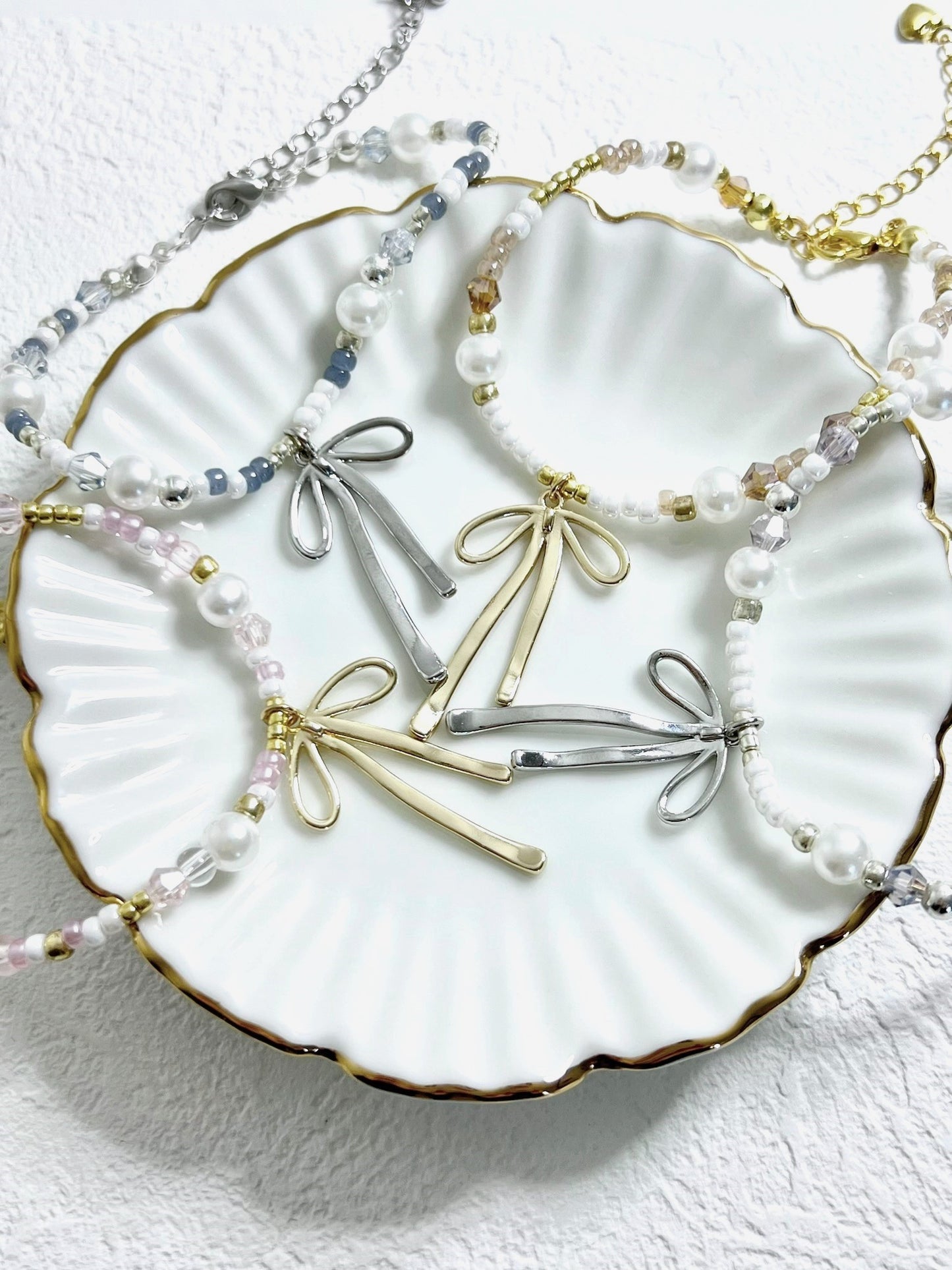 Ribbon Chandelier Bracelets.
