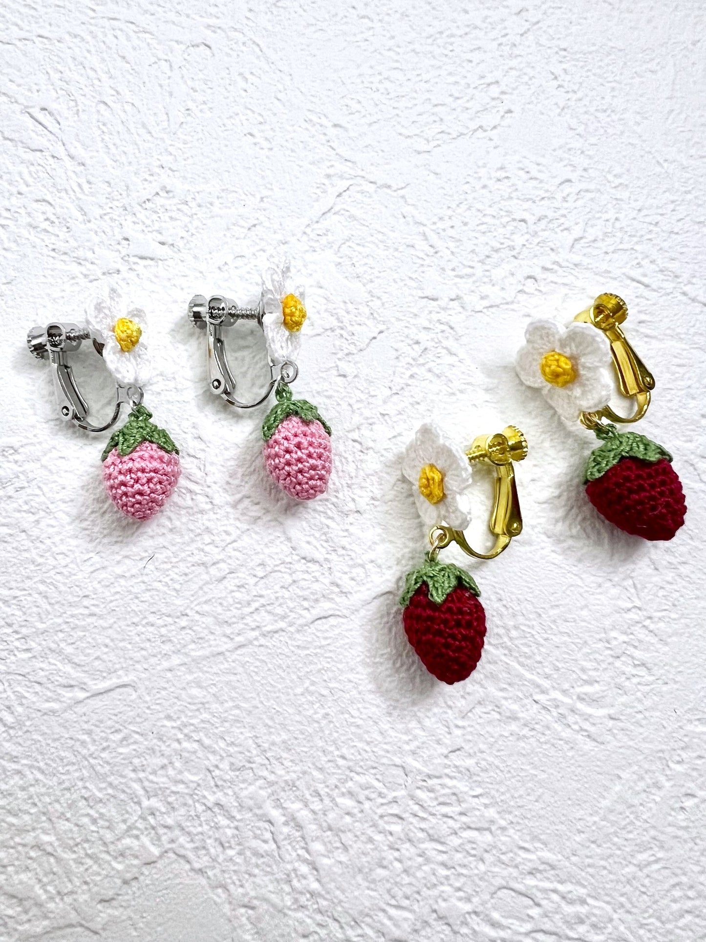 Strawberry Dream Earrings Earclips.