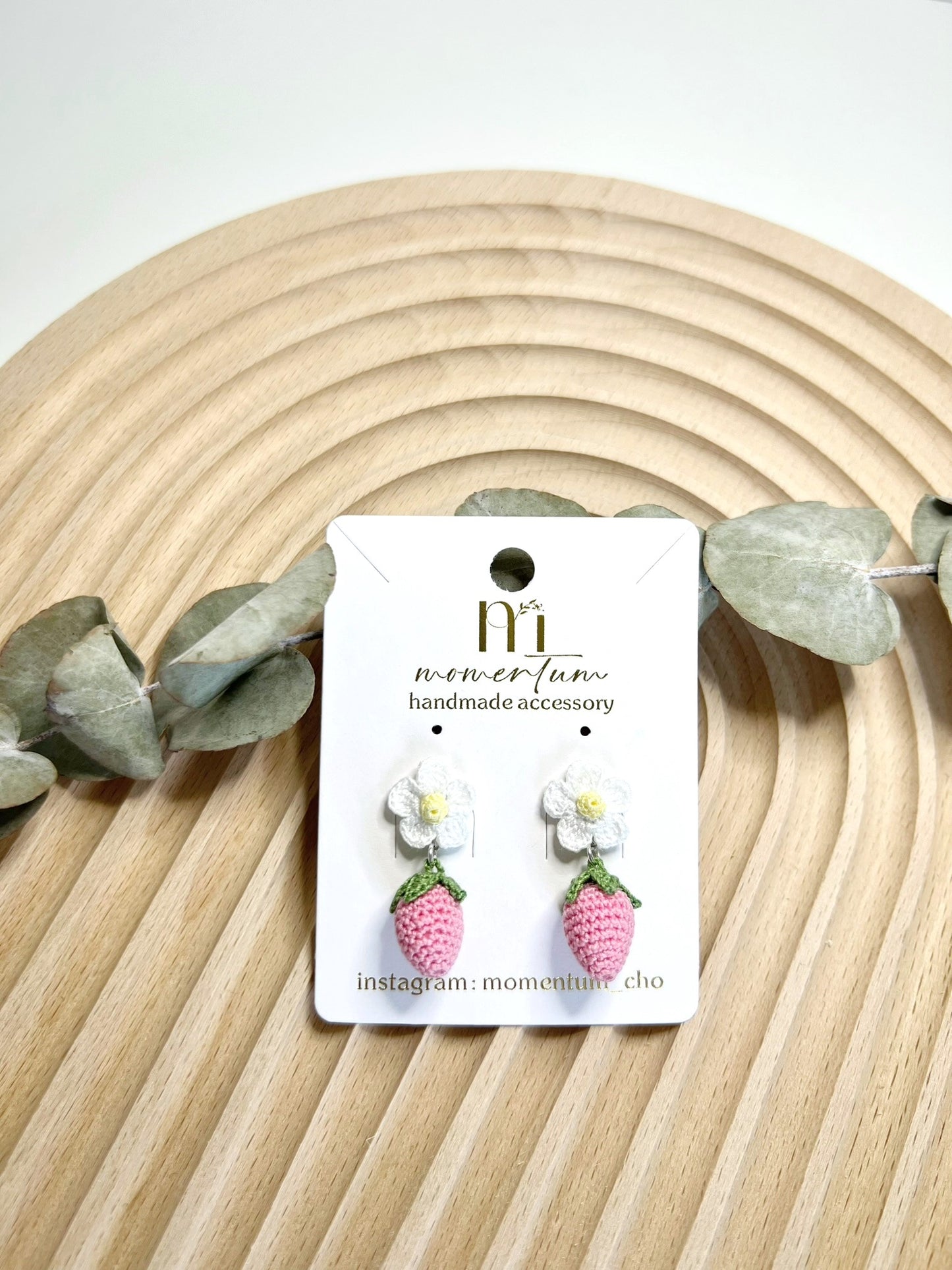 Strawberry Dream Earrings Pink.