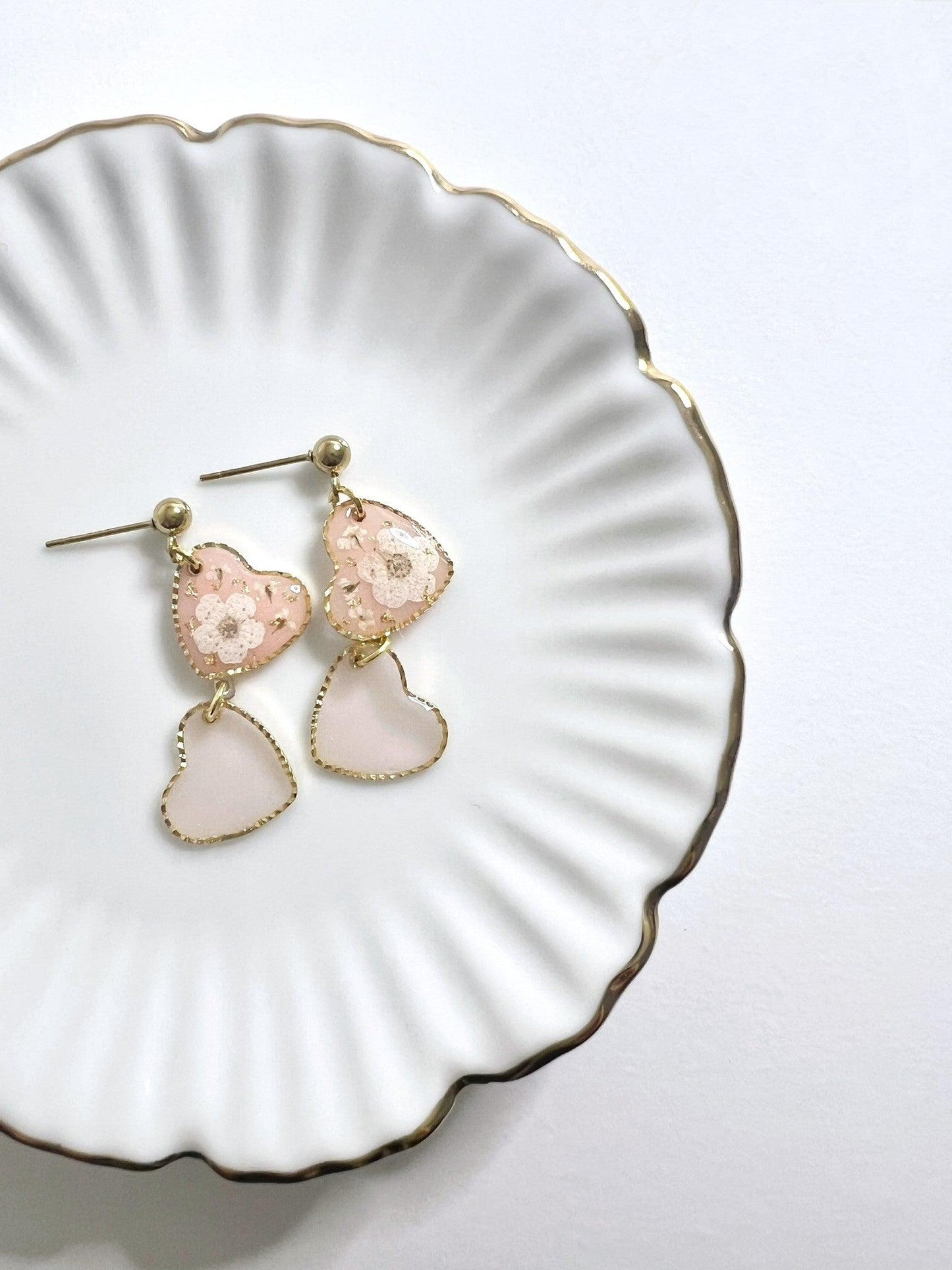 Tea For Two Earrings Pink.