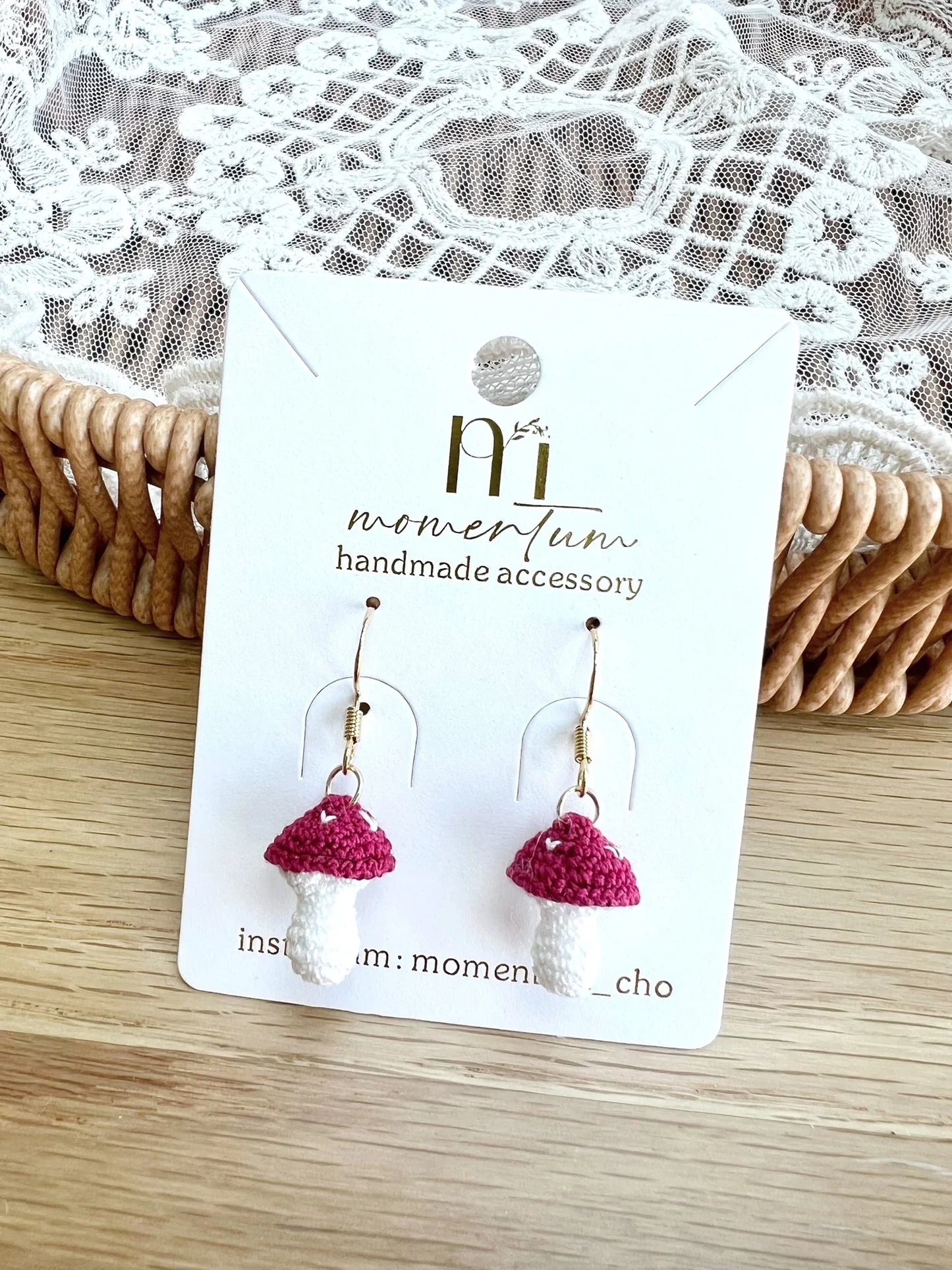 Whispers Of The Forest Earrings Red.