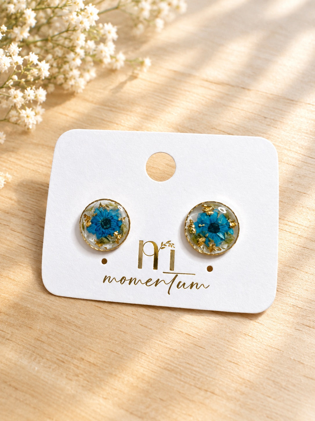 Blooming Bubbles Earrings Blue.