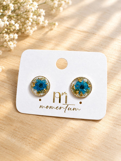 Blooming Bubbles Earrings Blue.