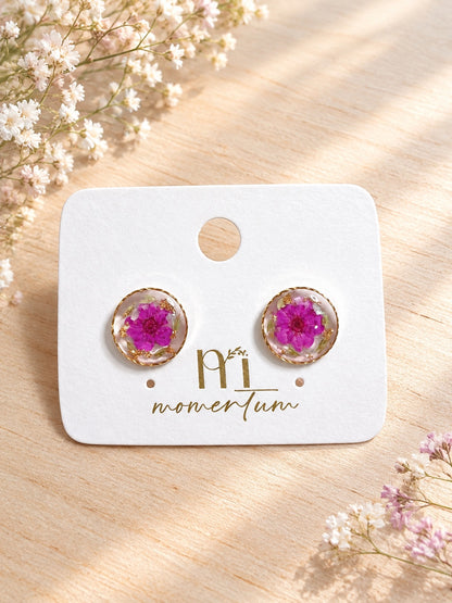 Blooming Bubbles Earrings Purple.