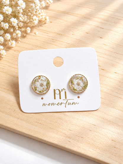 Blooming Bubbles Earrings White.
