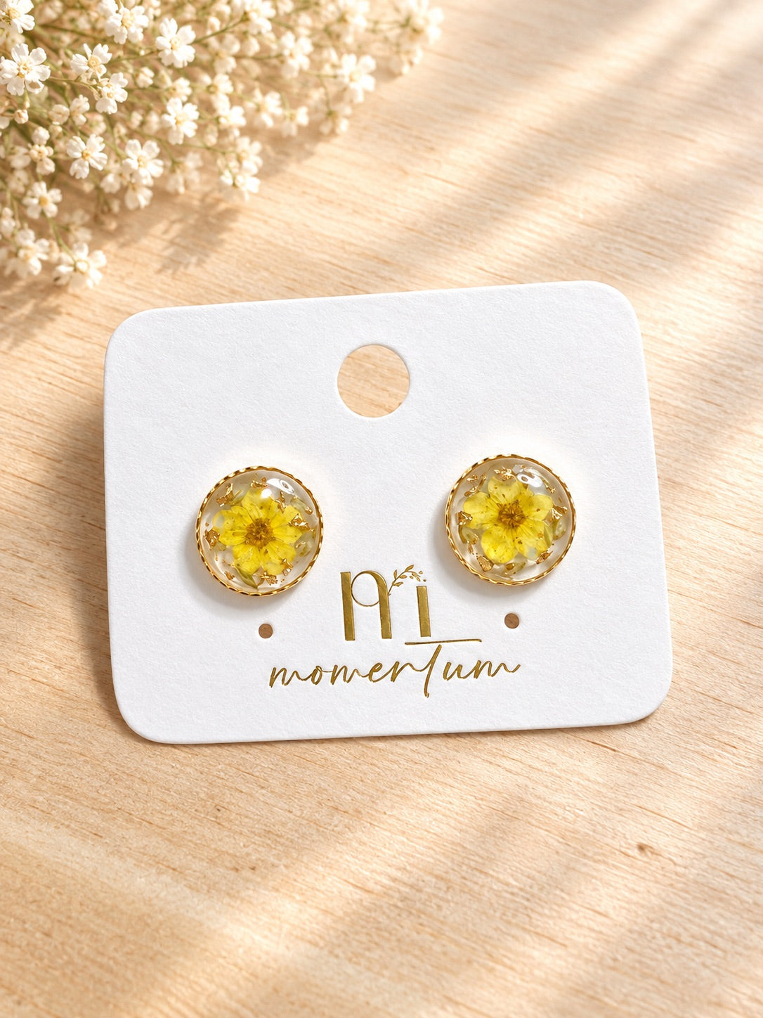 Blooming Bubbles Earrings Yellow.