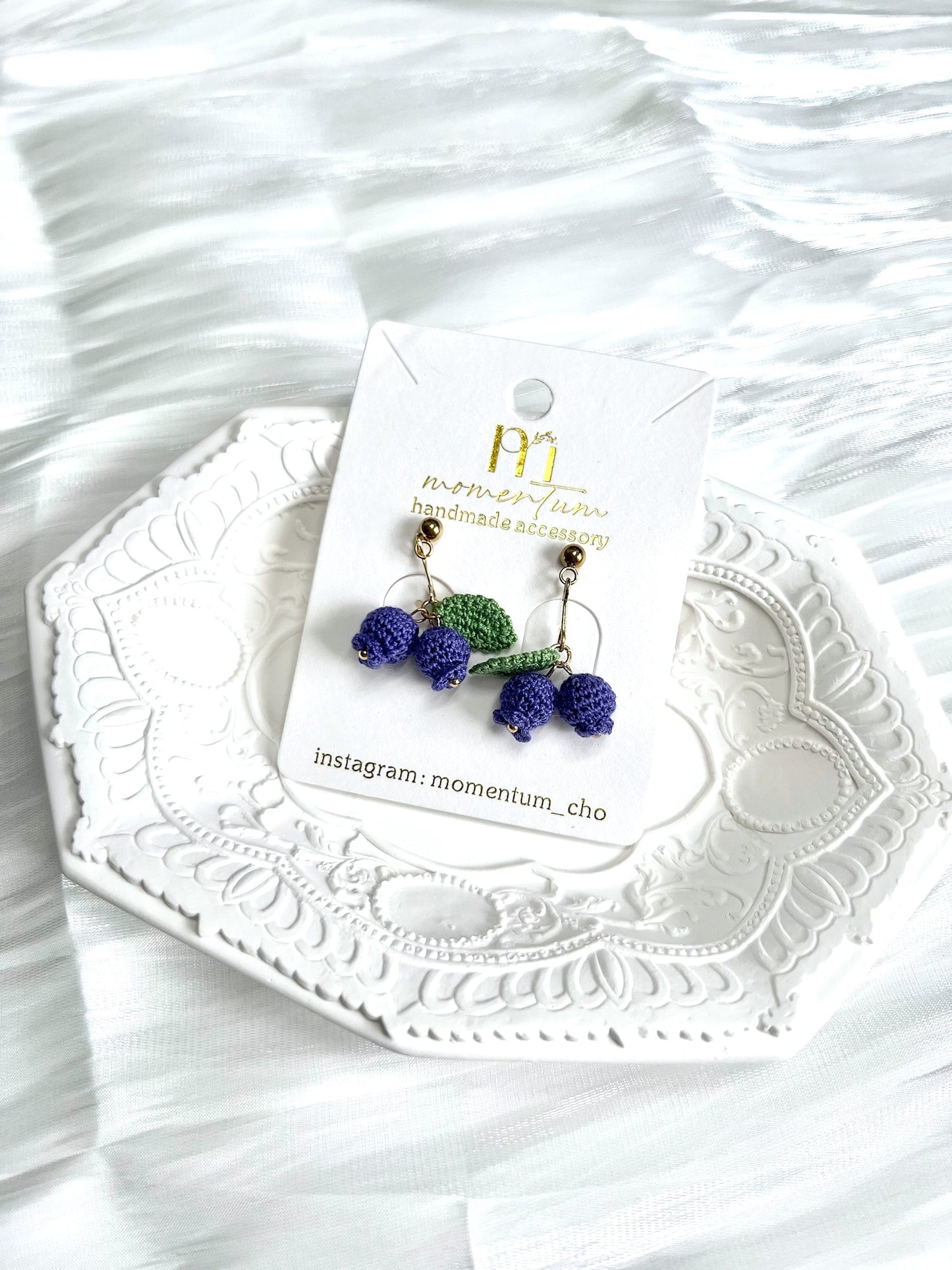 Blueberries Dream Earrings Blue.