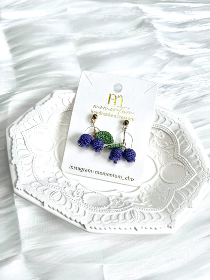 Blueberries Dream Earrings Blue.