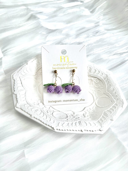 Blueberries Dream Earrings Purple.