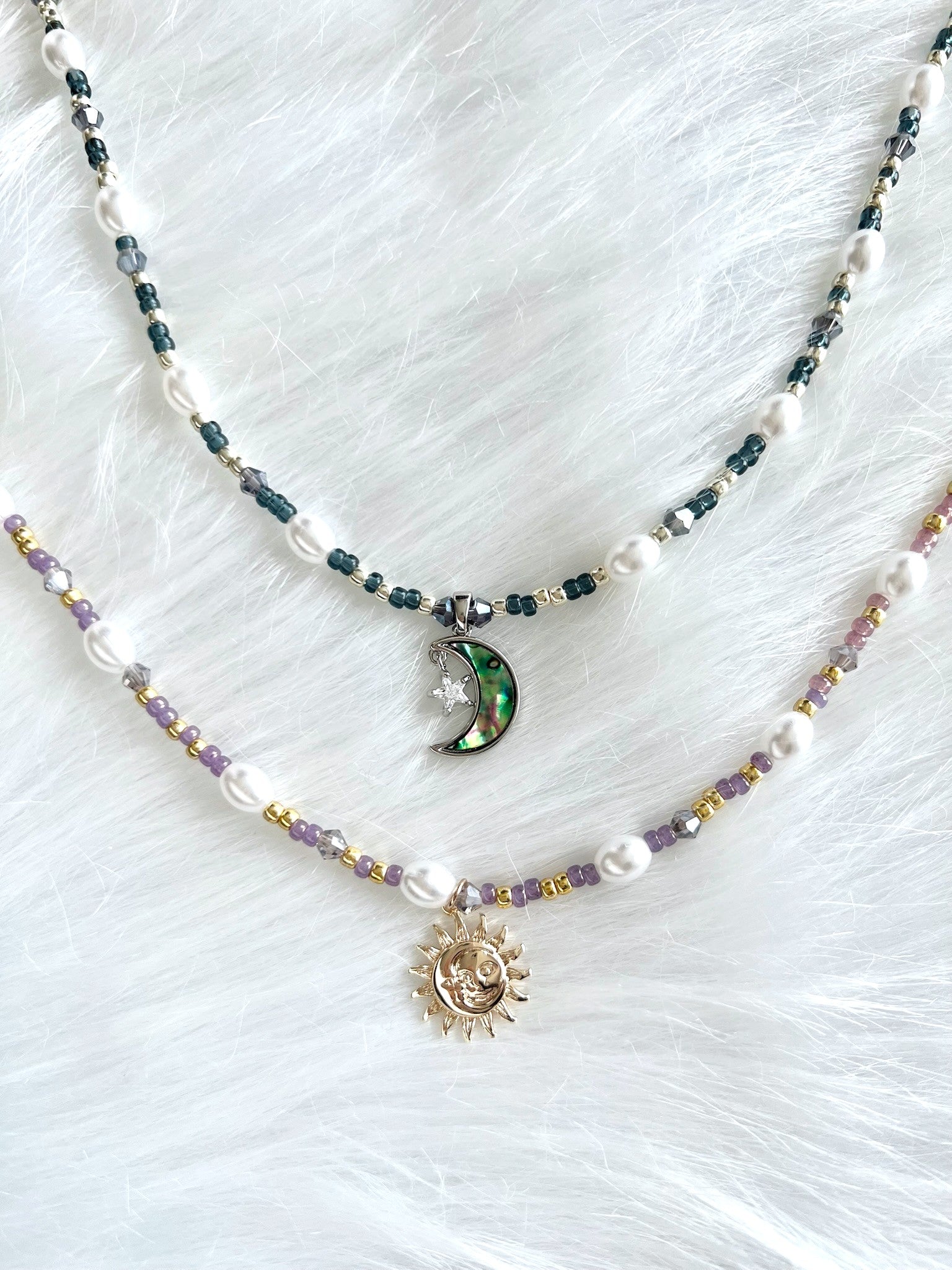 Celestial Tides Necklace Close Up.