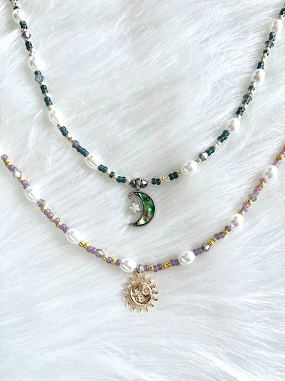 Celestial Tides Necklace Close Up.