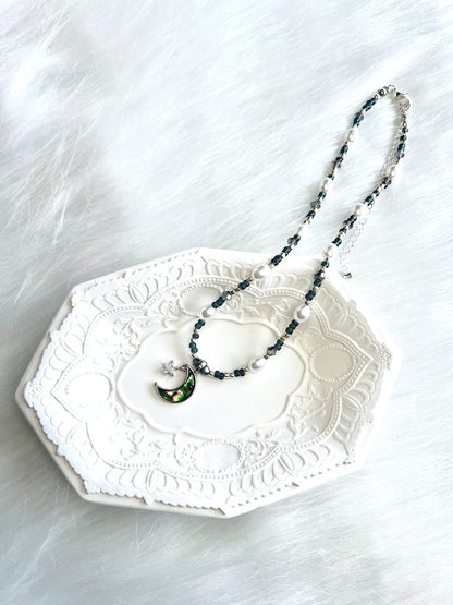 Celestial Tides Necklace Green.