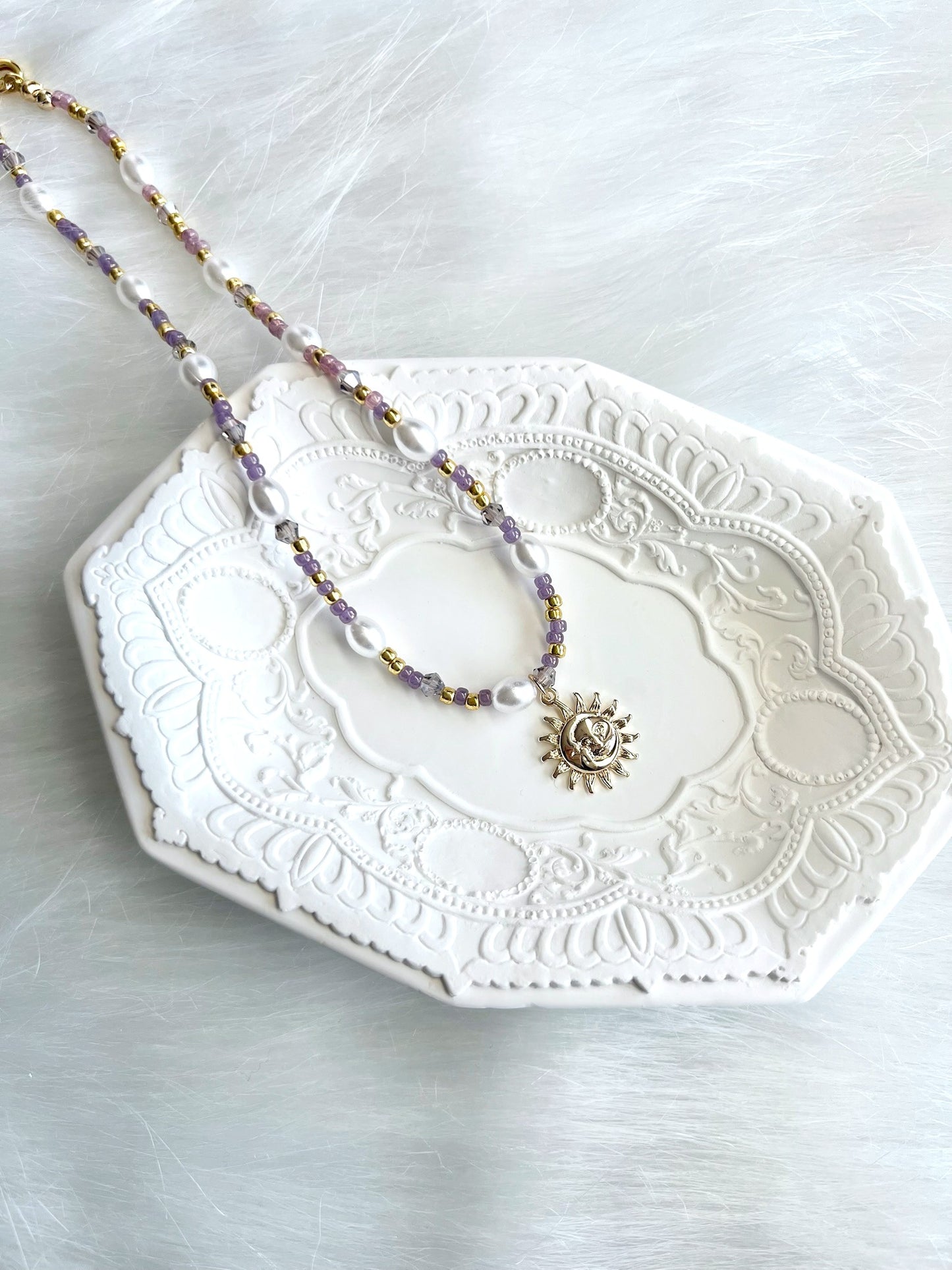 Celestial Tides Necklace Purple.