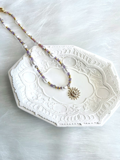 Celestial Tides Necklace Purple.