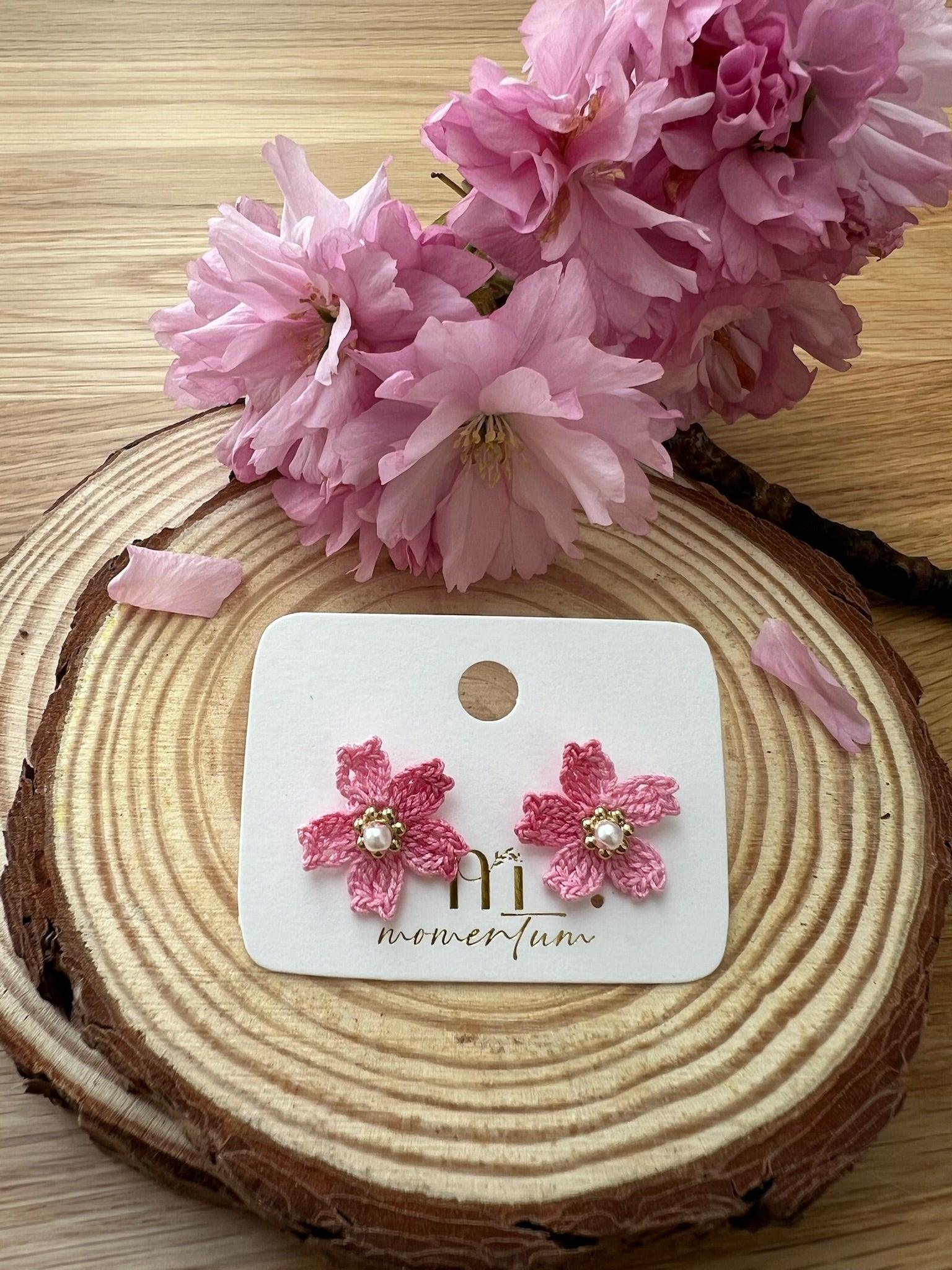 Cherry Blossom Earring Pink.