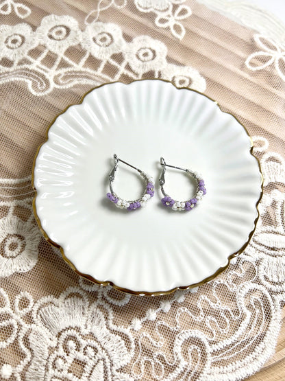 Cool Summer Earrings Purple Plate.