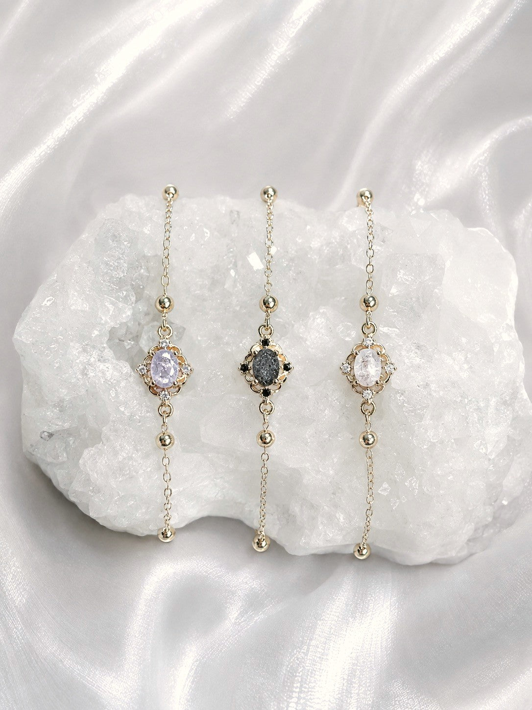 Crystal Snow Bracelets Group.