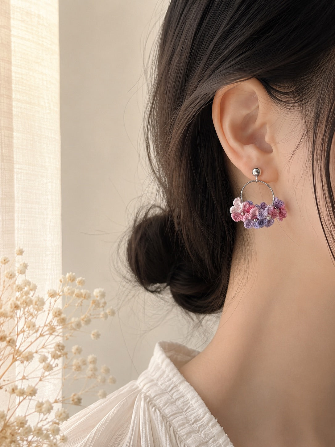 Doll's Dream Earrings Cotton Candy Model.