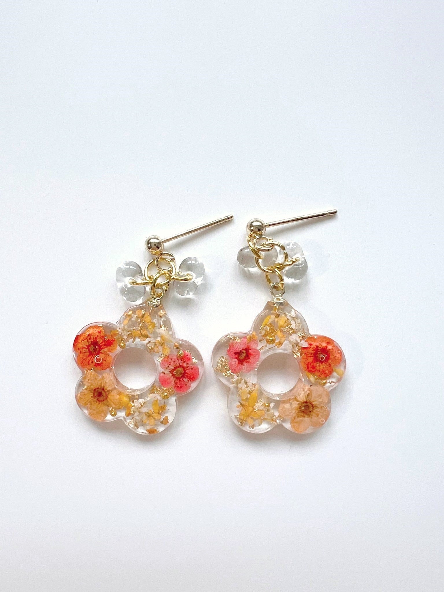 Fruity Bomb Earrings Apricot.