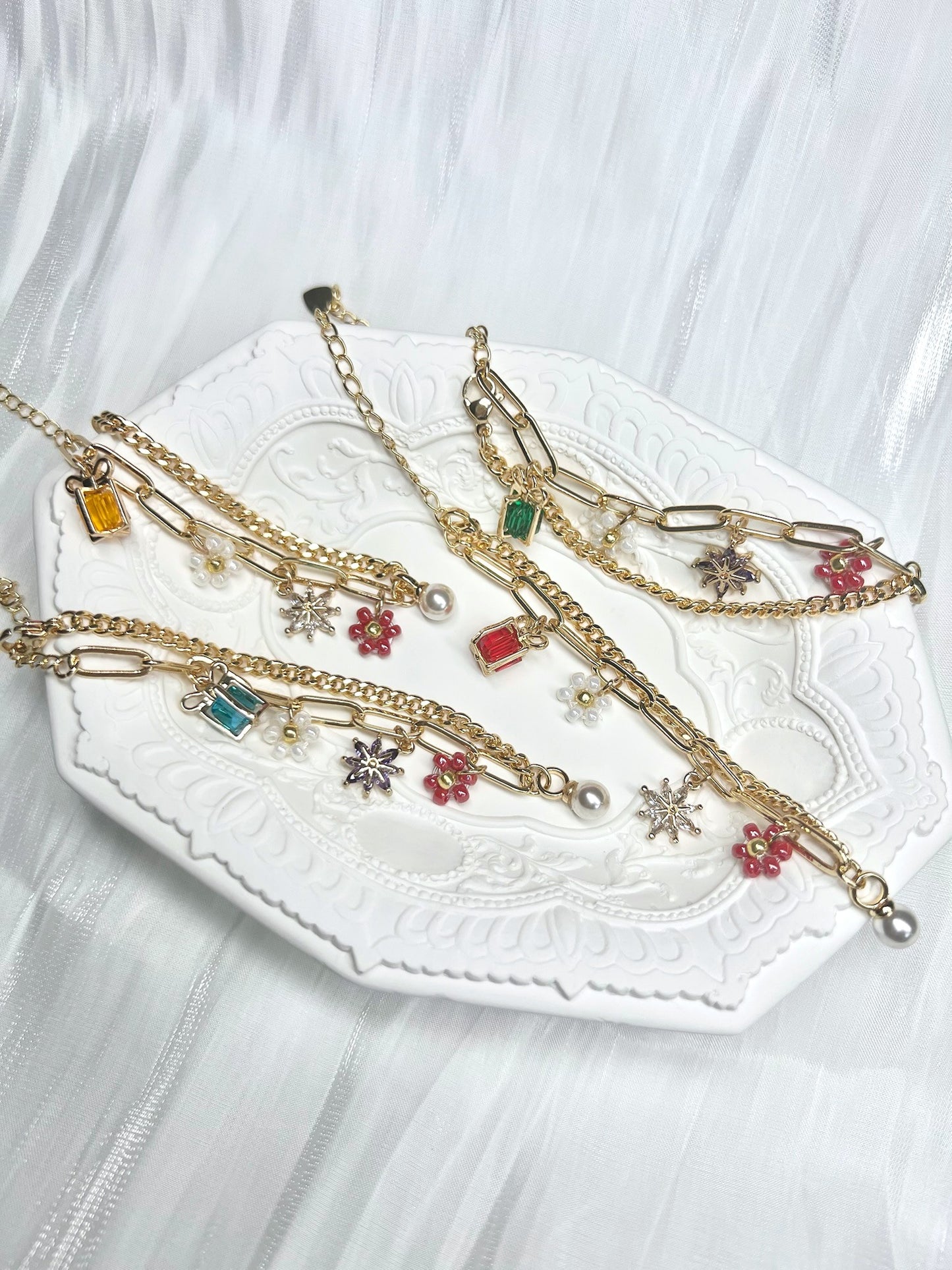 Glamorous Flapper Bracelets Close.