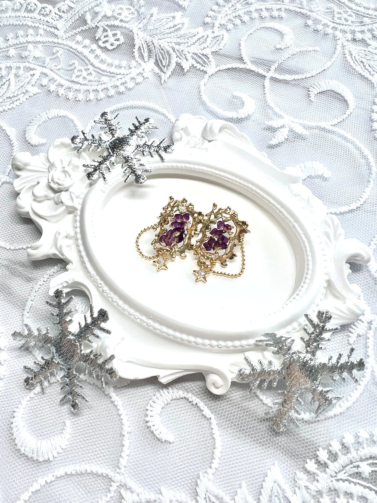 Masterpiece Earrings Purple.