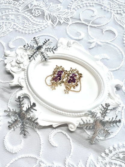Masterpiece Earrings Purple.