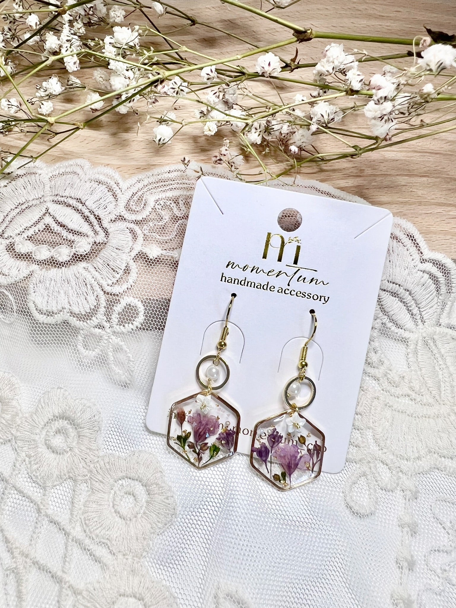 Moonwish Earrings Purple.