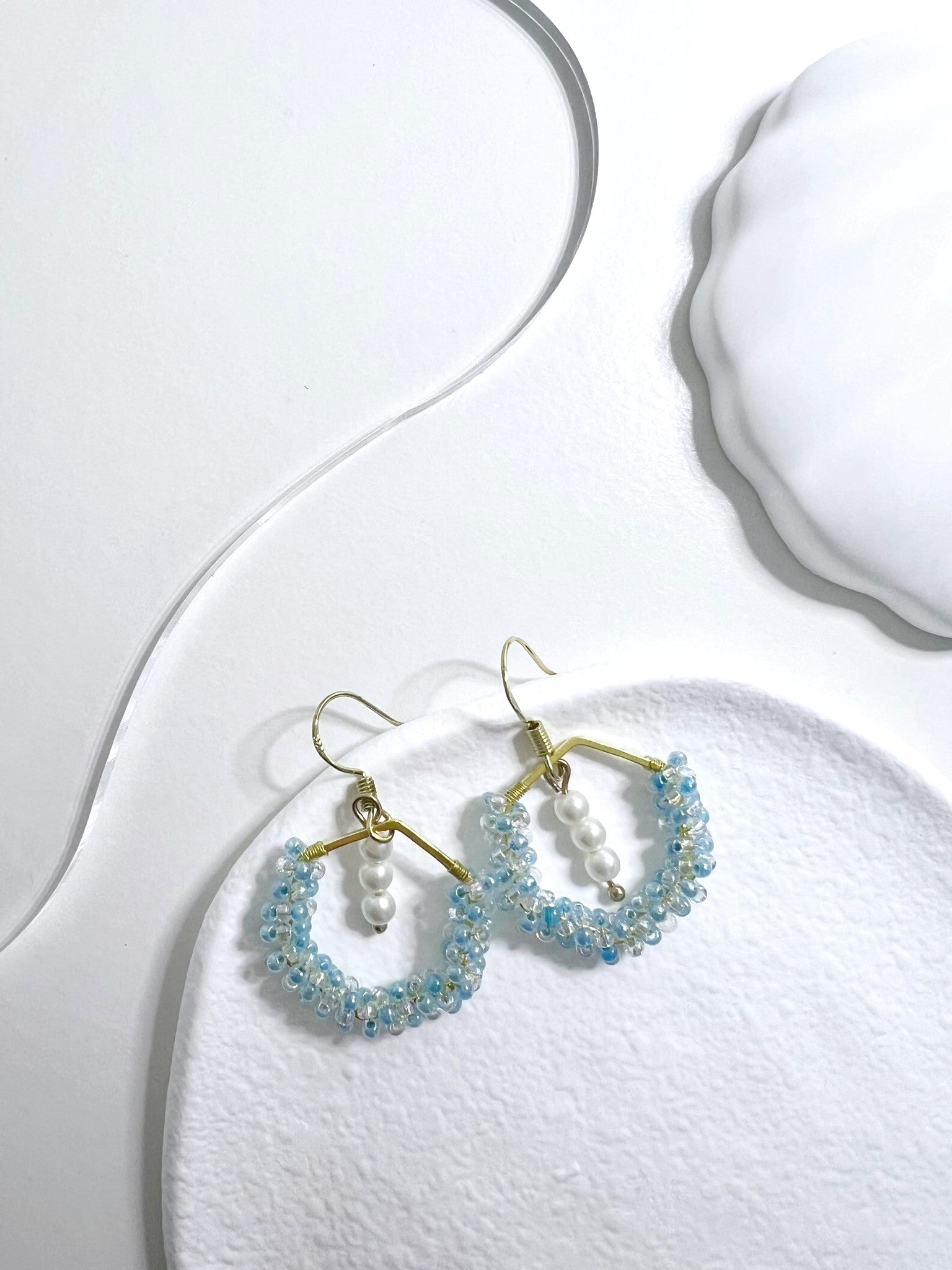 Ocean Tears Earrings Deep Blue Group.