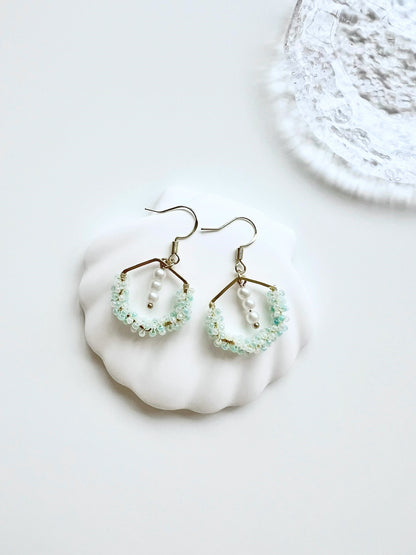 Ocean Tears Earrings Light Blue Water.