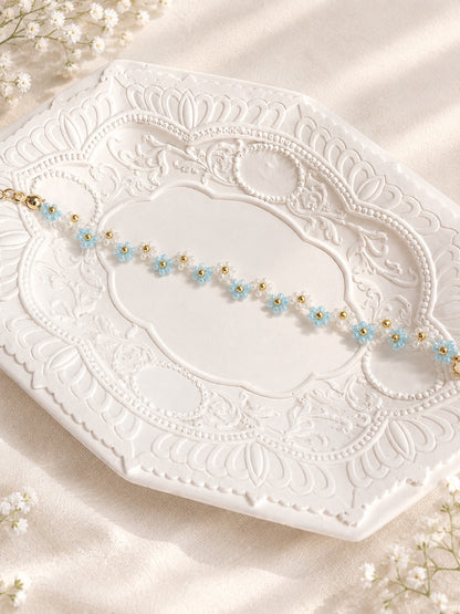 Petals in the Sky Bracelets Blue.