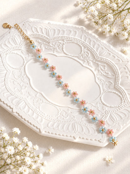 Petals in the Sky Bracelets Pink Blue.