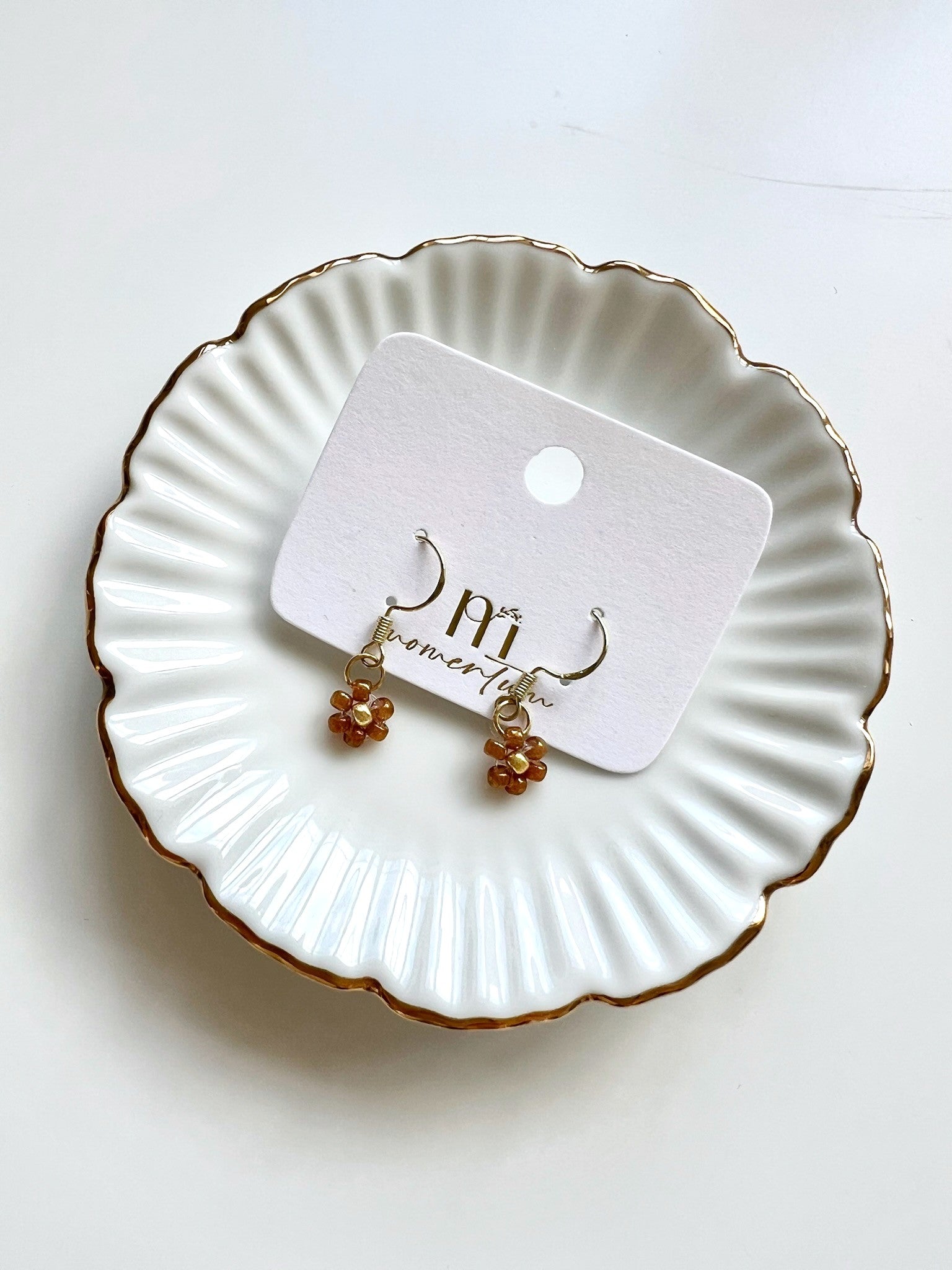 Raindrop Earrings  Deep Brown.