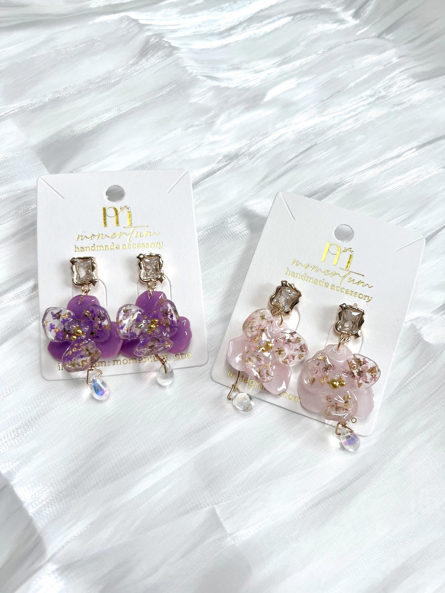 Rainlight Flora Earrings Card Group.