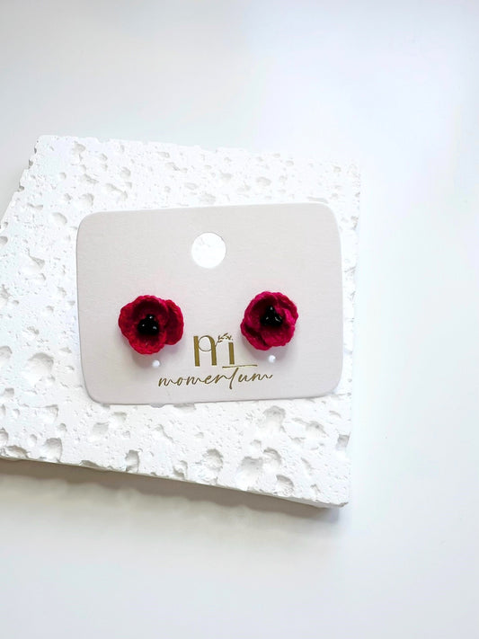 Red Poppies Earrings.