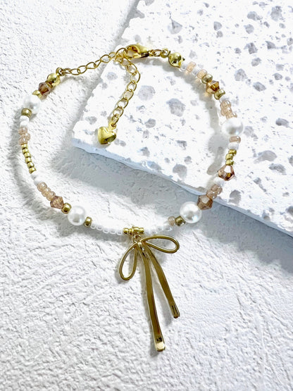 Ribbon Chandelier Bracelets Gold.