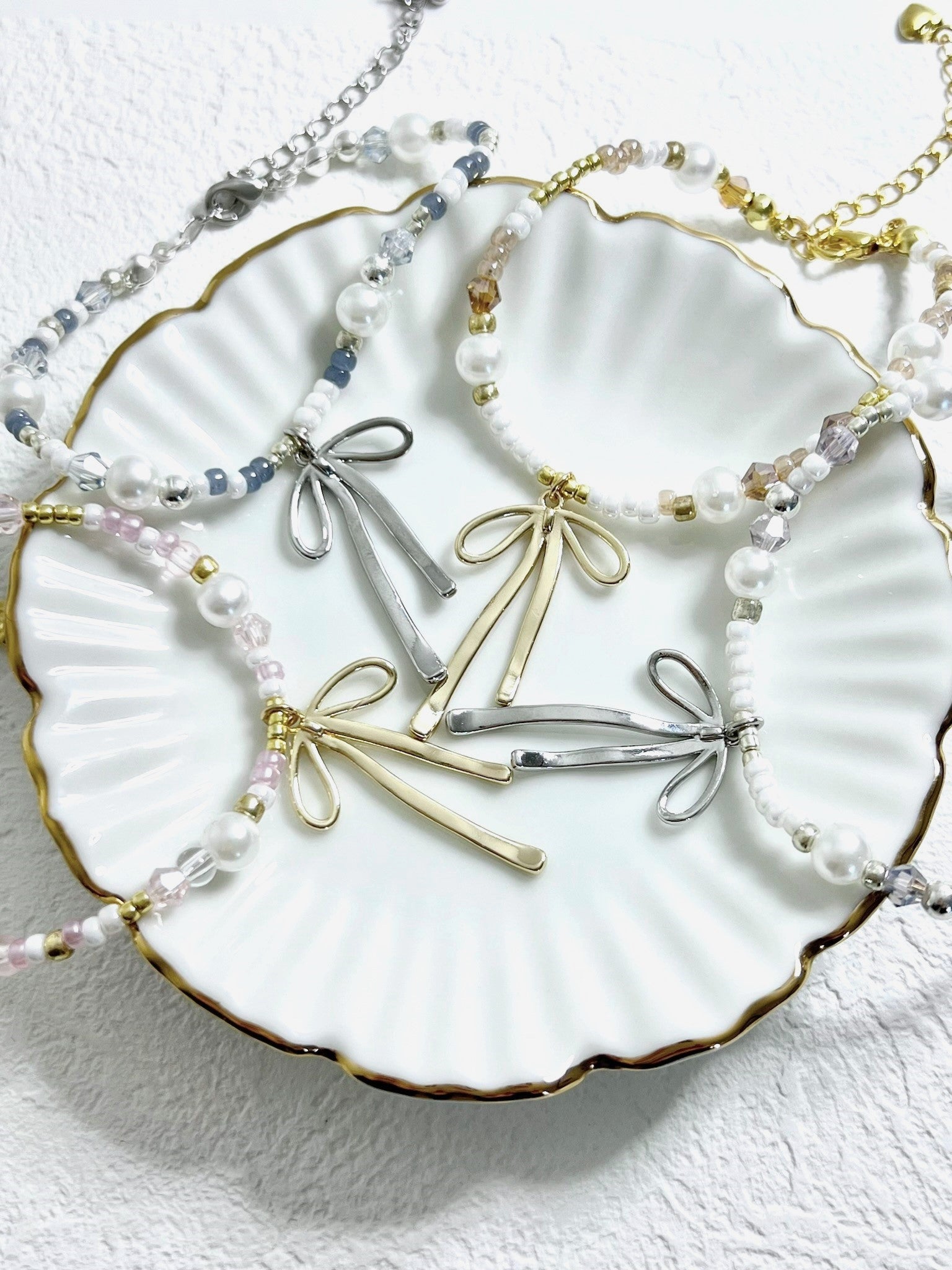 Ribbon Chandelier Bracelets.